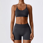 Seamless Yoga Outfit Set for Women - Quick Dry Material