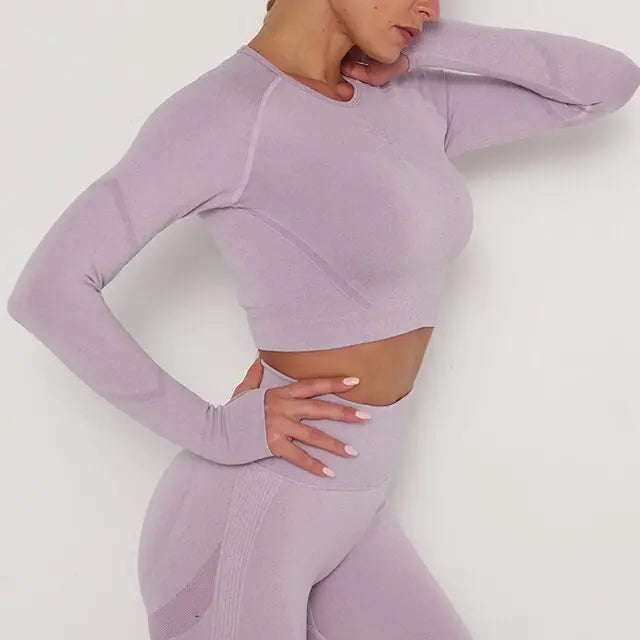 Seamless Long Sleeve Activewear Top for Women