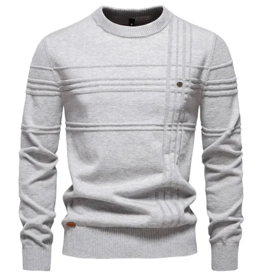 Men's Classic Round Neck Pullover – European Fit