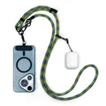 Universal Phone Lanyard Adjustable Crossbody Cell Phone Lanyard Neck Strap with 2 Lobster Clips 2 Phone Tether Tab Two-Color Braided Phone Strap Compatible with Most Smartphones (Yellow&Blue)