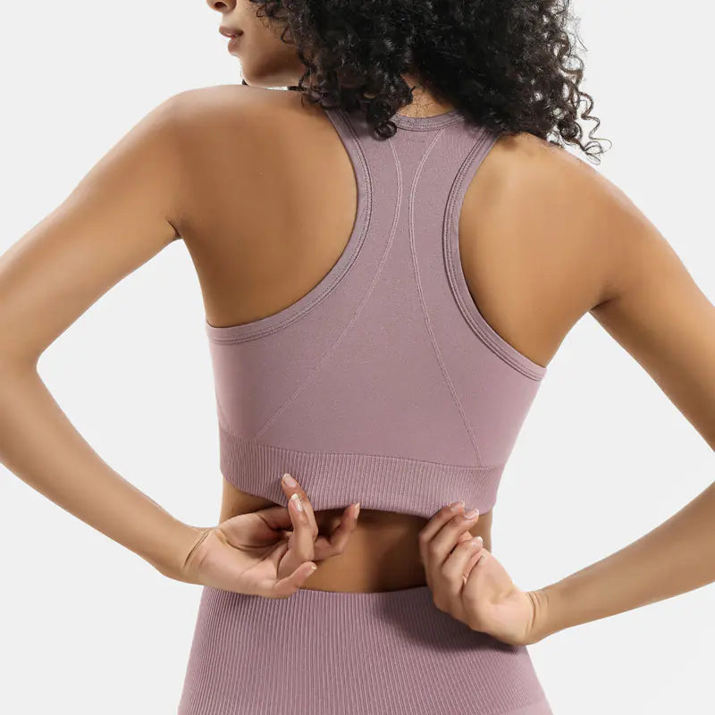 Seamless Knit Yoga Set for Women - Activewear Outfit