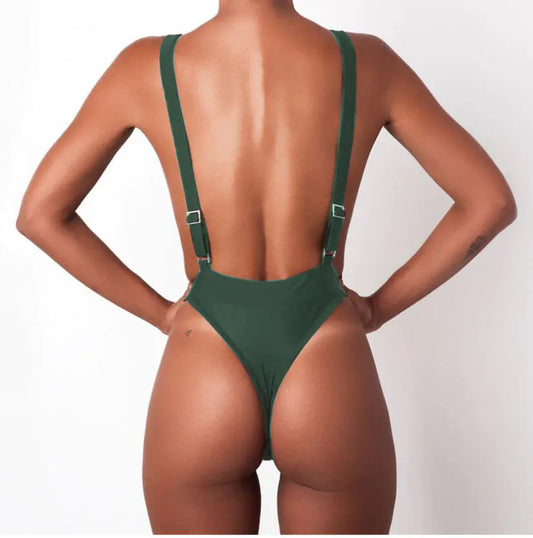 Solid Color Bikini and One-Piece Swimsuit for Women