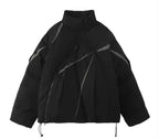 Color Matching Fashion Bread Coat For Men
