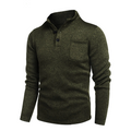 Henley-Pullover-Sweatshirt mit schmaler Passform für Herren