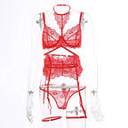 Women's Halter Garter Lingerie Set