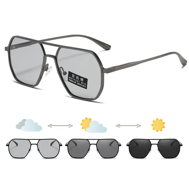 Luxury Metal Photochromic Sunglasses
