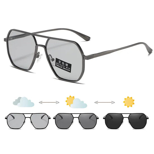 Luxury Metal Photochromic Sunglasses