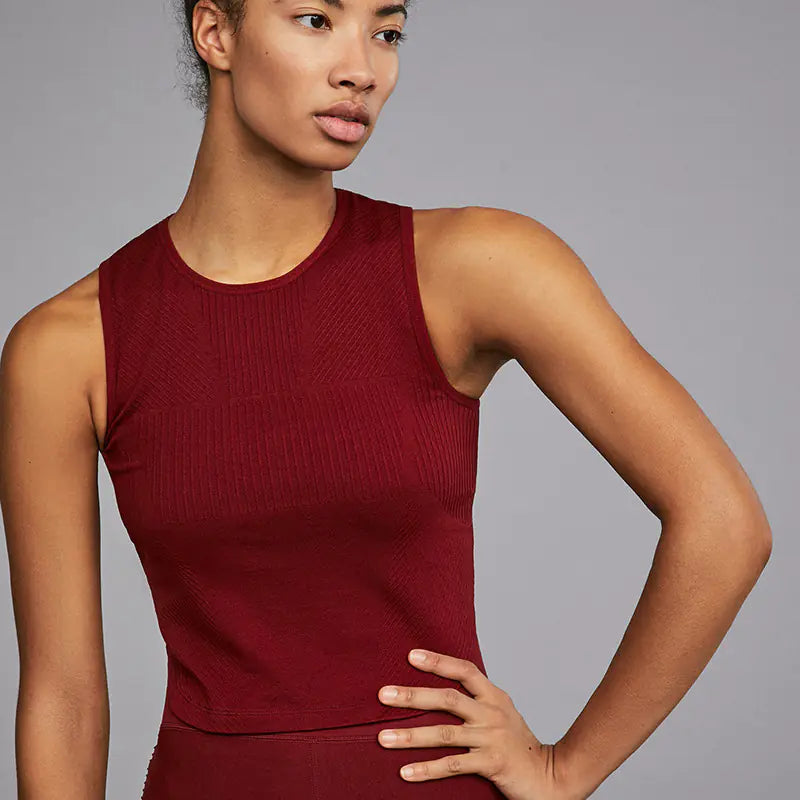 Seamless Stripe High-Waisted Workout Leggings Set