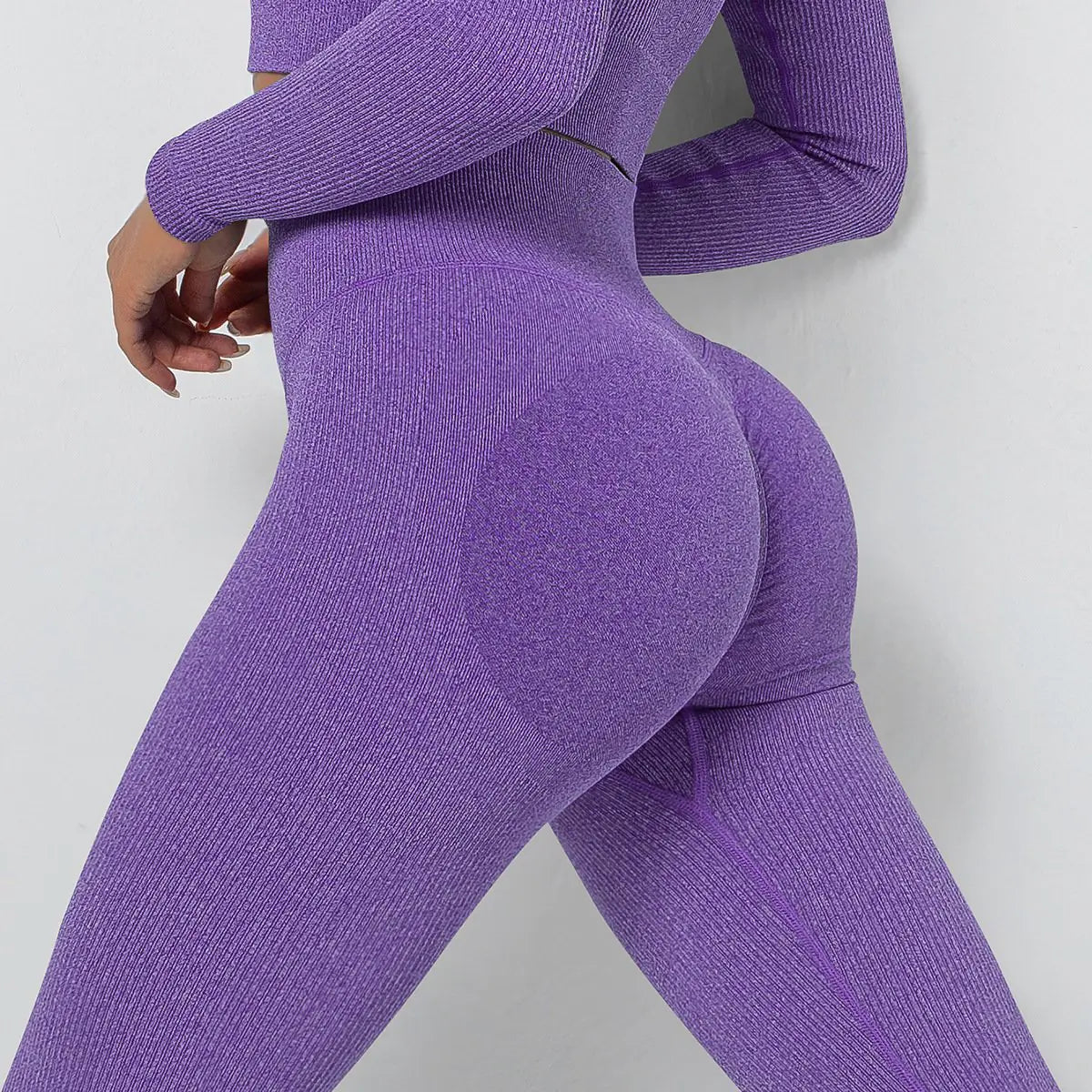 Seamless Knitted Moisture-Wicking Yoga Pants