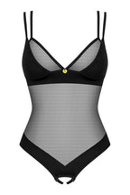 Crotchless Mesh Black Teddy: Obsessive Lingerie Ultimate Allure