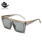 Breite, groovige Sonnenbrille aus Kunststoff für Damen