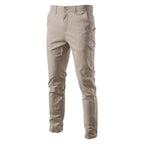Pantalones de algodón de corte entallado para hombre