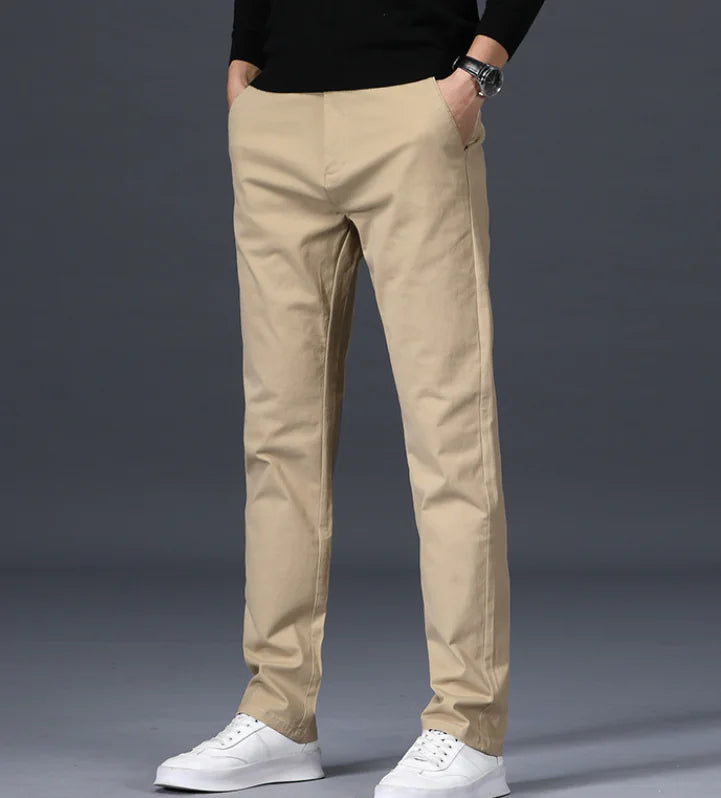 Cotton Fitted Trousers