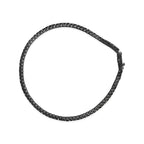 Tennisarmband aus 925er Sterlingsilber mit schwarzem Rhodium, 5,00 Karat, mit schwarzen Diamanten (Farbe: Schwarz, Reinheit: I2-I3), 21,6 cm