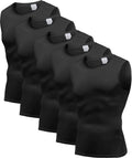 Herren 5er-Pack Kompressions-Tanktops für Athletik, Muskelaufbau, ärmellos