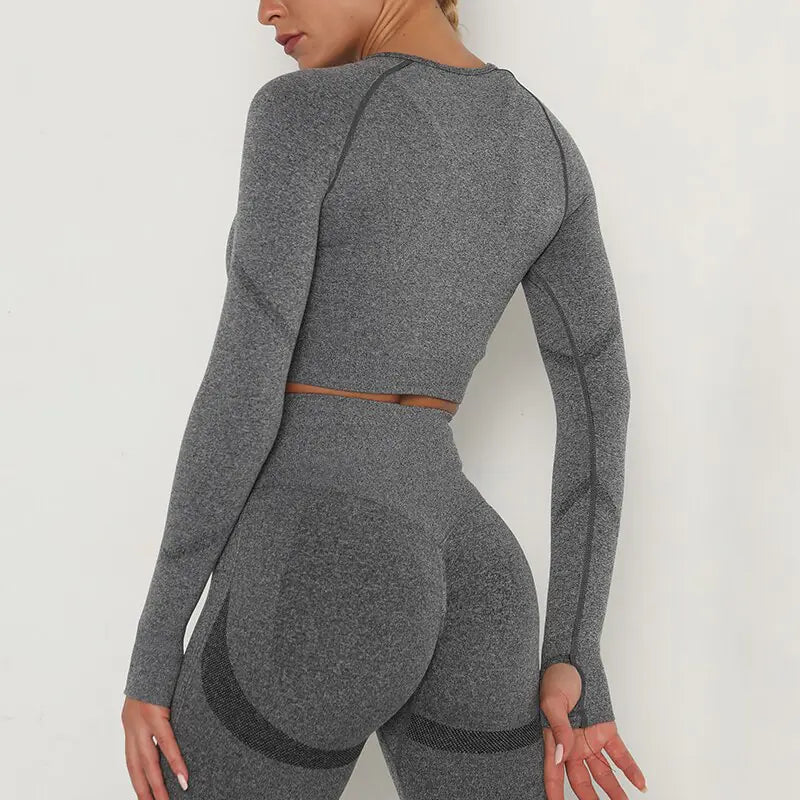 Seamless Long Sleeve Activewear Top for Women