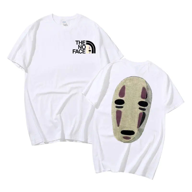No Face Man Graphic  Oversized T Shirts