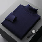 Men's High Collar Winter Knit Pullover
