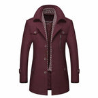Wool Scarf Collar Heavy Coat