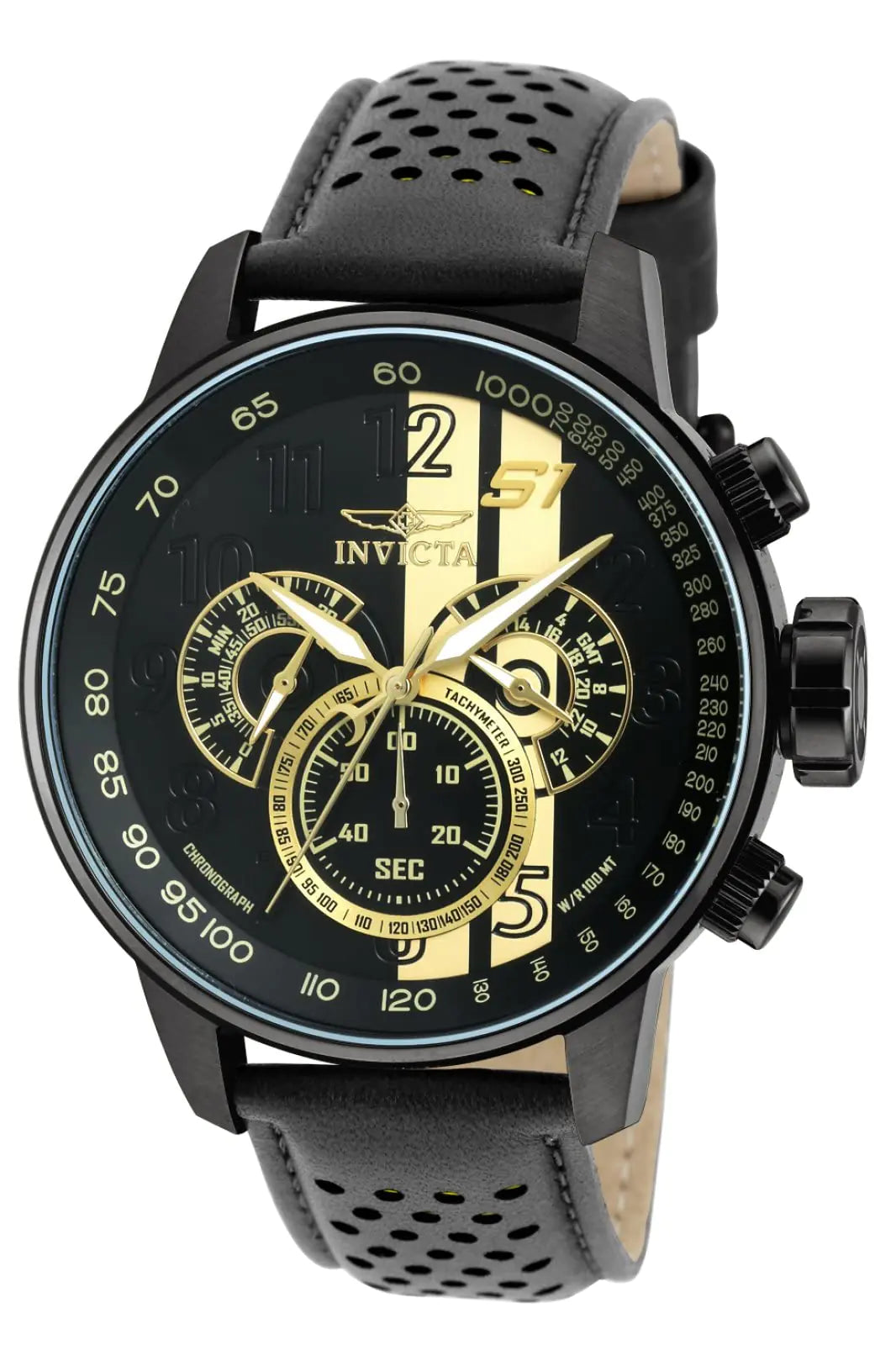 Invicta Mens 19289 S1 Rally Analog Display Japanese Quartz Black Watch