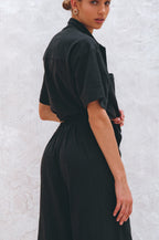 Raya Wide Leg Linen Pants