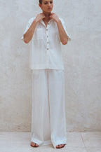Raya Wide Leg Linen Pants