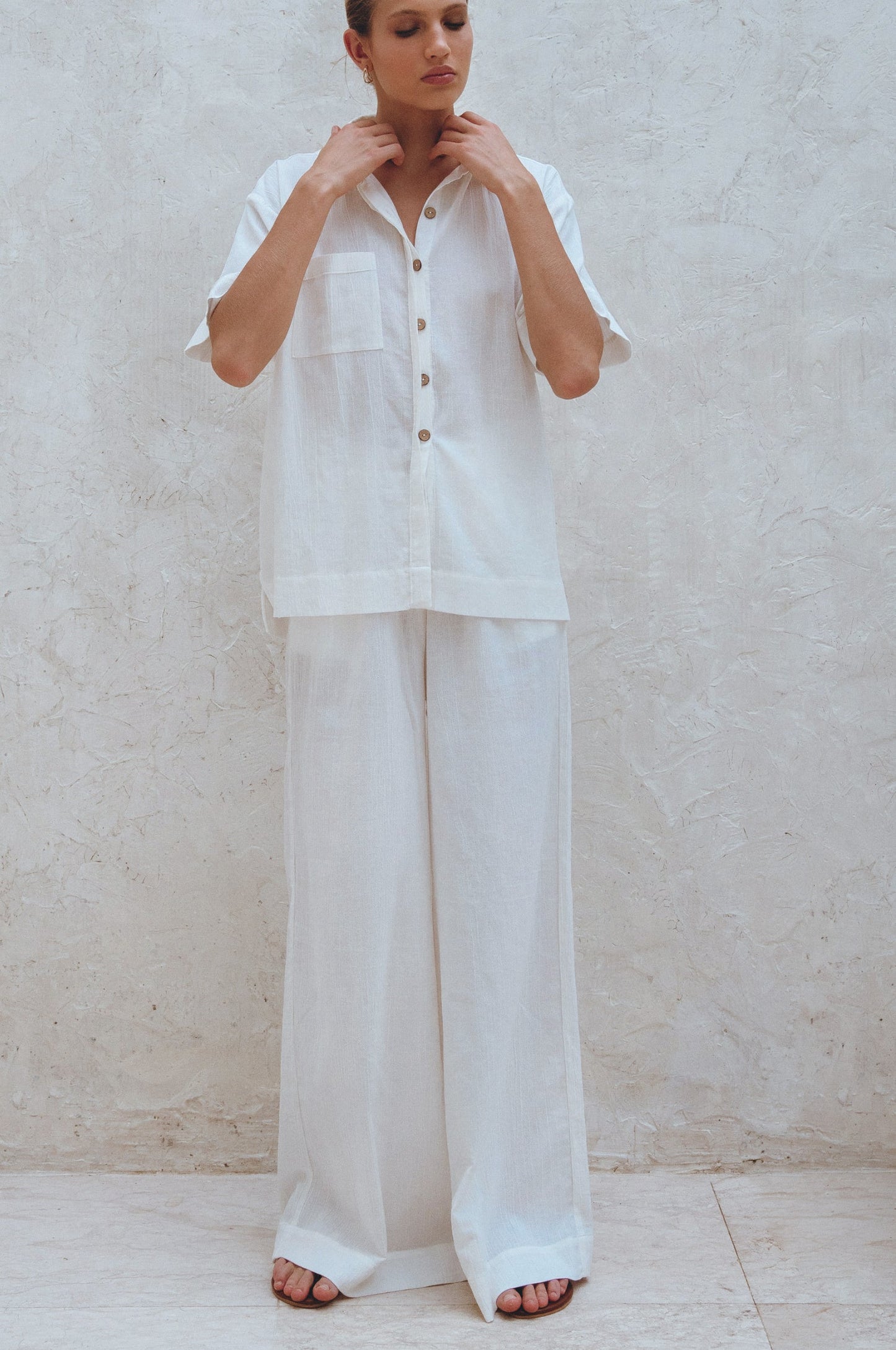 Raya Wide Leg Linen Pants