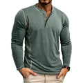 Mens Casual Henley Shirts Long Sleeve