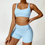Women's 2PCS Yoga Tracksuit with Leggings and Crop Top