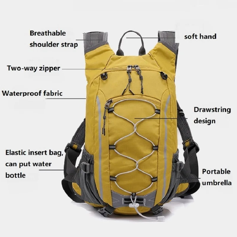 20L Travel Hiking Backpack Yellow