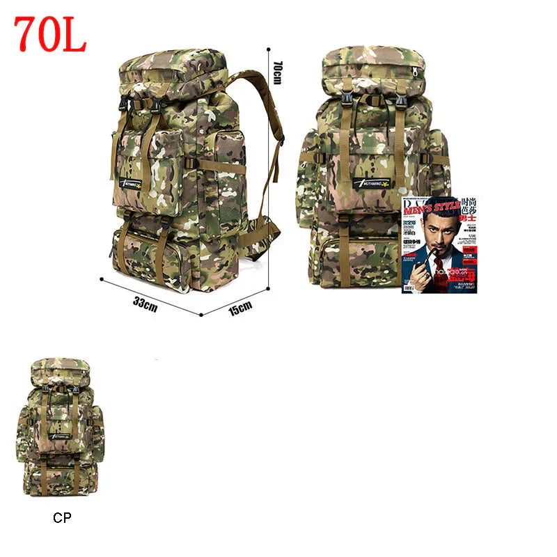Outdoor Backpack Oxford MOLLE Rucksack Camouflage