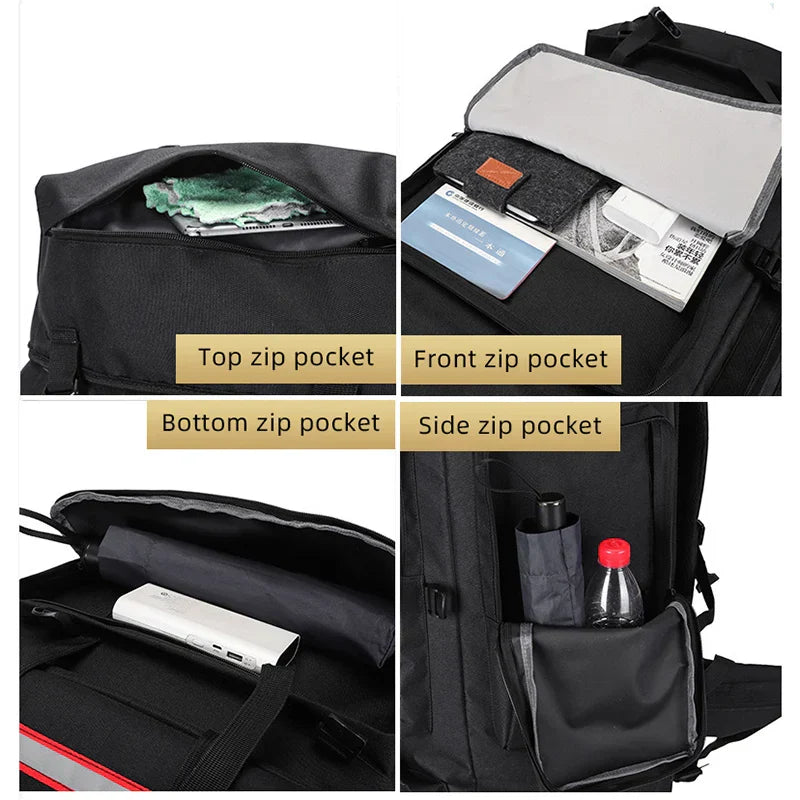 Tactical Hiking Backpack Molle Rucksack Black