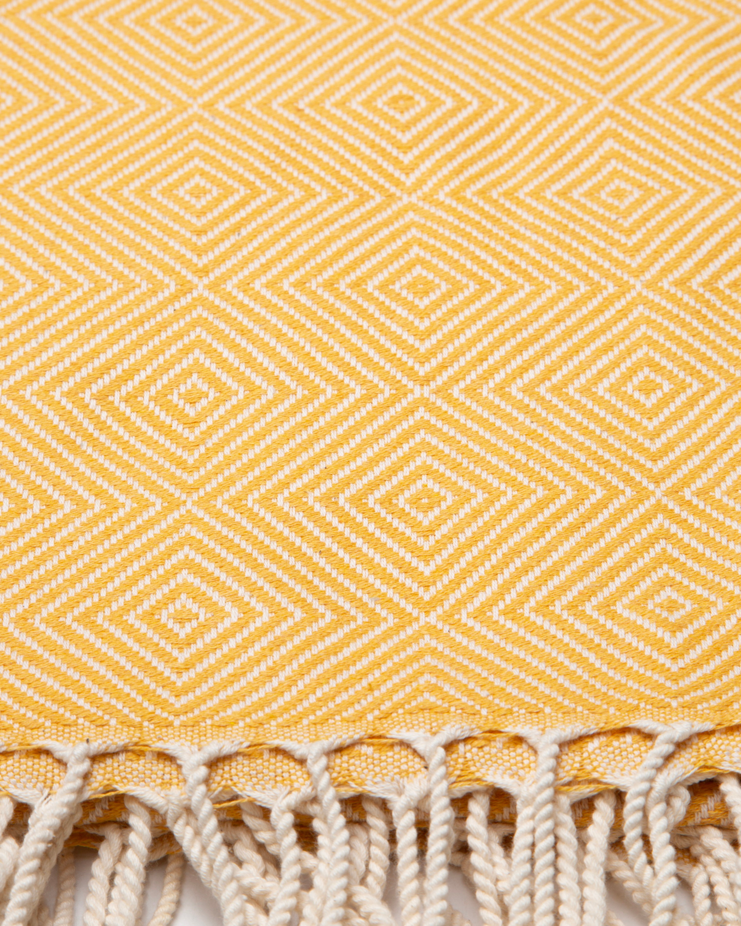CRYSTAL Beach Towel, Turkish Hammam Towel, Spa & Sauna Towel - Yellow
