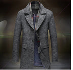 Men's Casual Wool Coat with Scarf