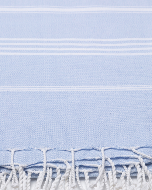 AMARA Hammam Beach Towel, Peshtemal, Made of Cotton - Light Blue