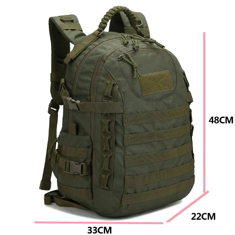35L Waterproof Camo Hiking Backpack Green
