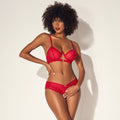 Sheer Bra & Crotchless Shorty Set Mapale Aura