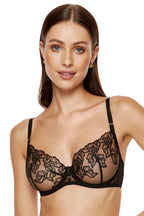 Sheer Mesh Demi Cup Bra Gorteks Madame