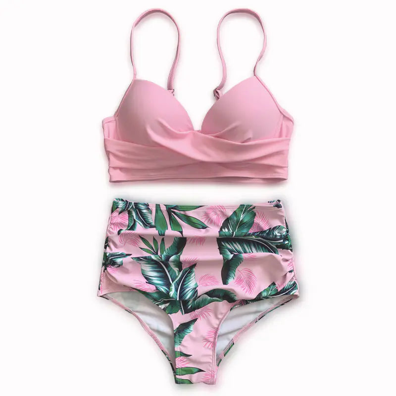 High-Waisted Sexy Printed Bikini Swimsuit