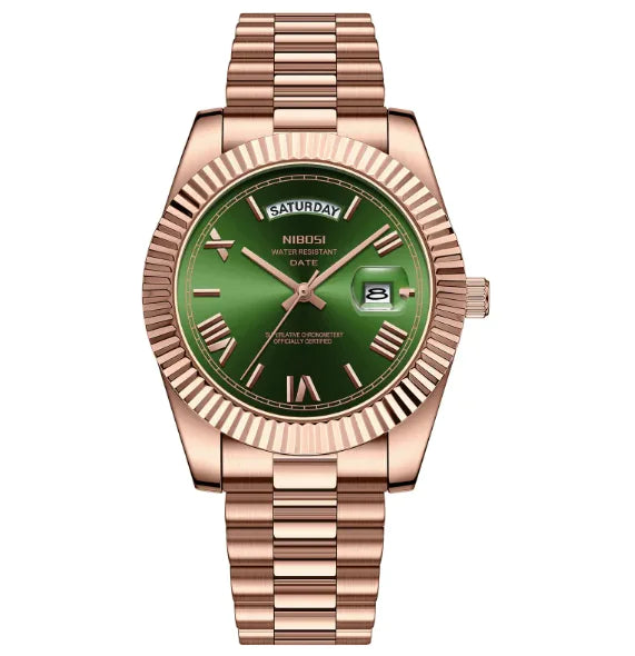 Fashion Men's Quartz Watch with Solid Stainless Steel Strap