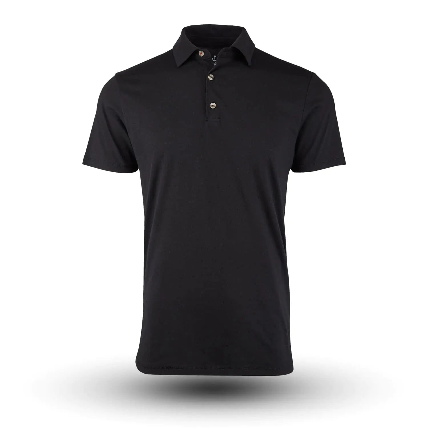 Fresh Clean Threads Schwarze Poloshirts für Herren – Vorgeschrumpftes, weich tailliertes, klassisches Premium-Shirt – Poloshirts für Herren aus Baumwoll-Polyester-Mischgewebe – XL