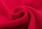Women's Red Round-neck Pullover Sweater