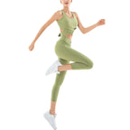 Shockproof Sports Vest and Leggings Set for Yoga