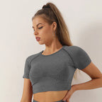 Women's Seamless Moisture-Wicking Yoga T-Shirt
