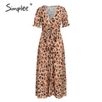 Simplee Leopard Print Dress