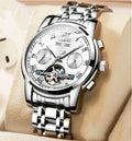 Waterproof Luminous Mechanical Men's Watch with Stainless Steel Strap