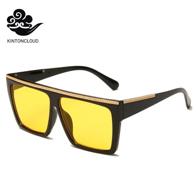 Woman Wide Groovy Plastic Sunglasses