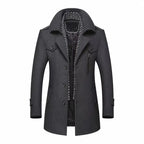 Wool Scarf Collar Heavy Coat