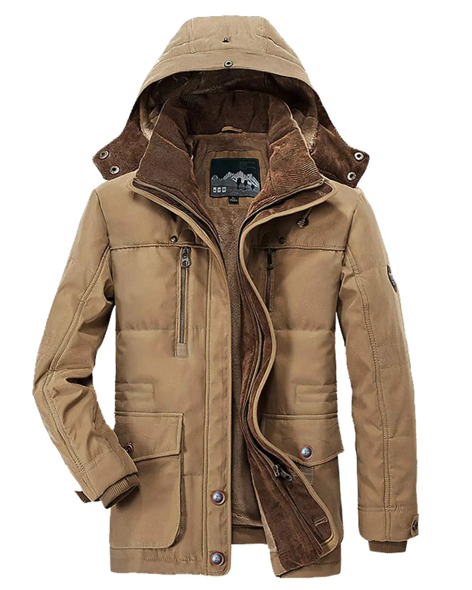 Long Cotton Coat Men