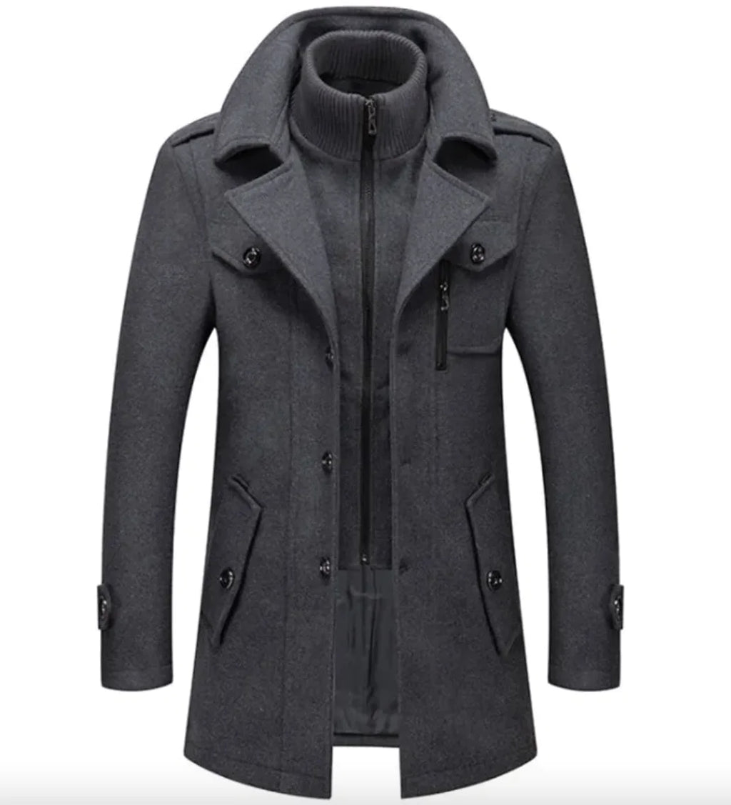 Chaqueta de lana de algodón resistente al frío para hombre
